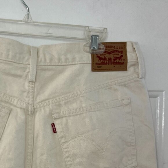 Levi's Plus-Size Cream Butterfly High-Rise Button-Fly Summer/Beach Shorts Sz 32 - Picture 5 of 8